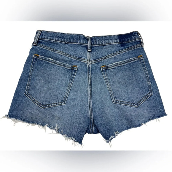 Abercrombie & Fitch The Mom Short High Rise Denim Size 29/8 (W30) Distressed - Picture 2 of 8